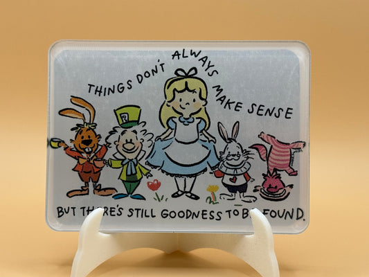 Alice themed magnet 2 x 3