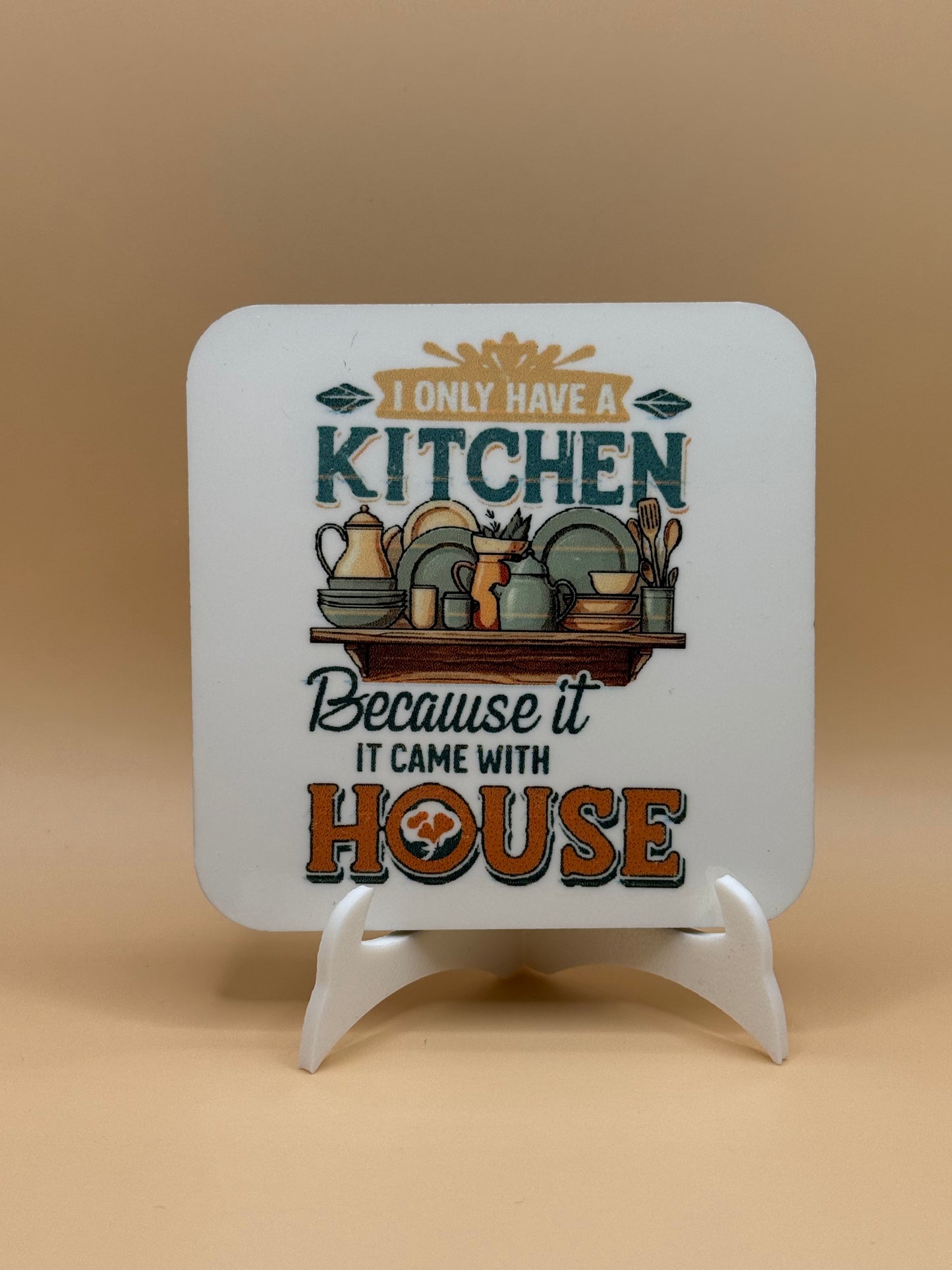 Kitchen came with the house funny magnet 3 x 3