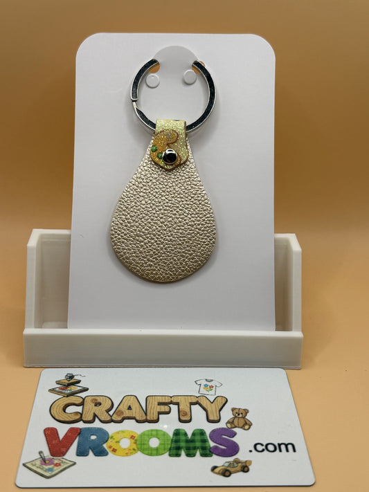 Leatherette keyholder - cookie glitter