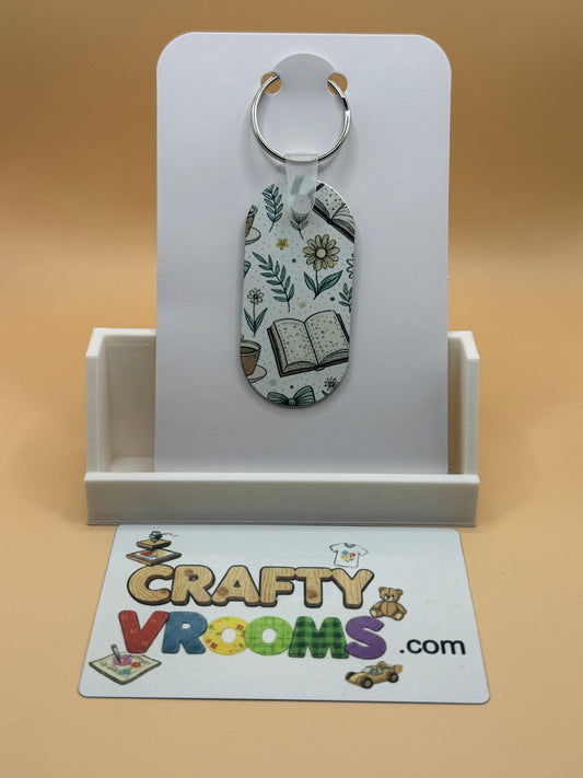 Oval keychain -Book Nerd 1