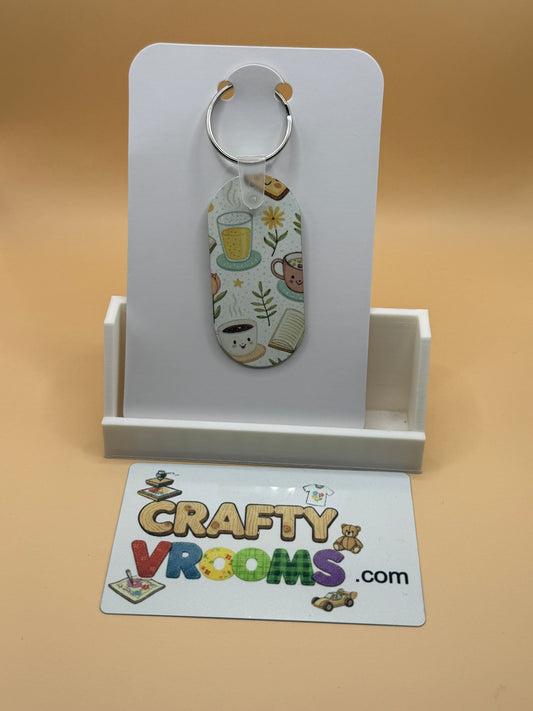 Oval keychain -Book Nerd 3