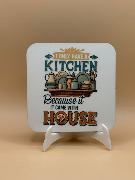 Kitchen came with the house funny magnet 3 x 3