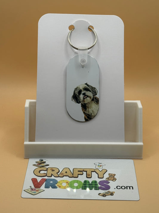 Oval keychain - Shih Tzu