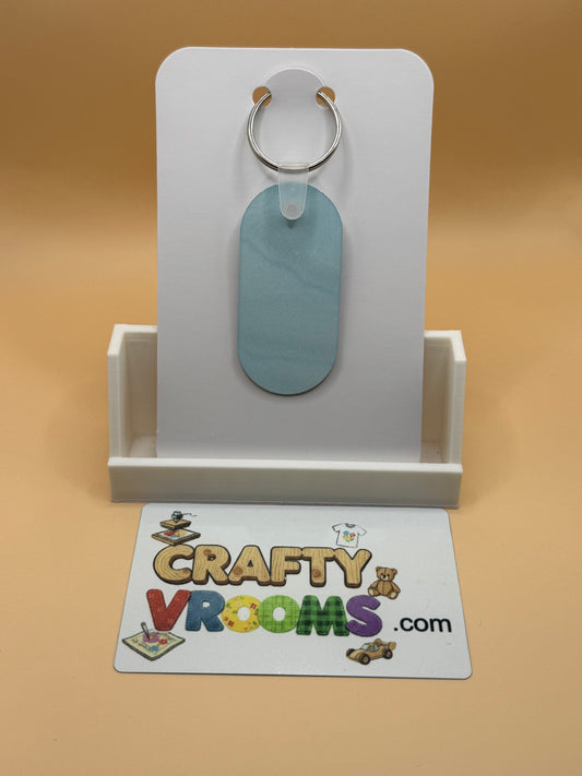 Oval keychain - Book lover blue vintage