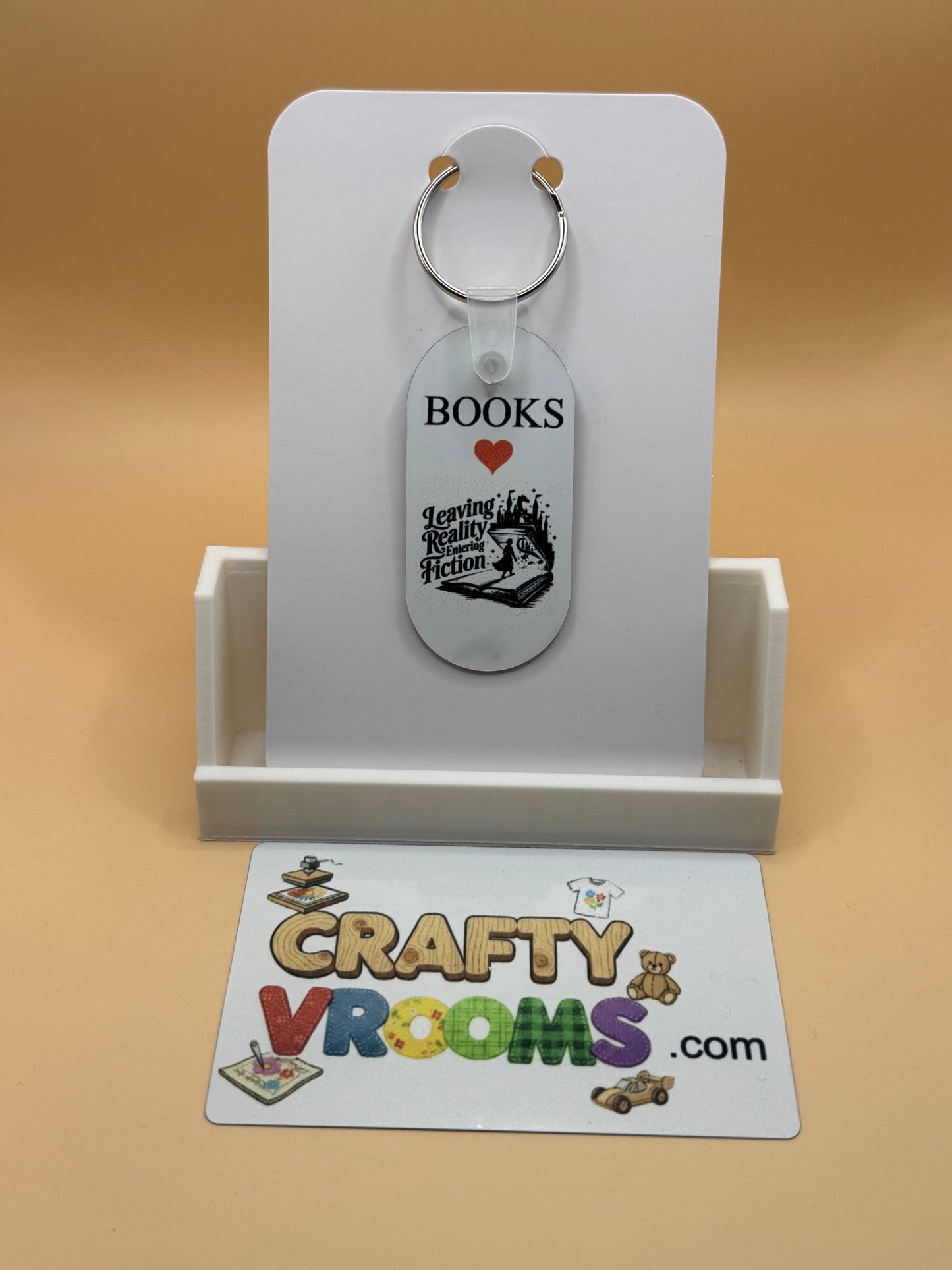 Oval keychain - Book lover fantasy