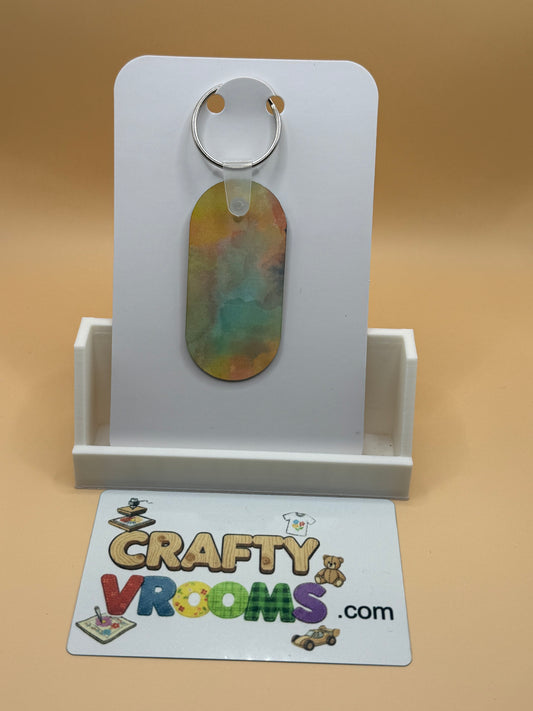 Oval keychain - Floral sunflower