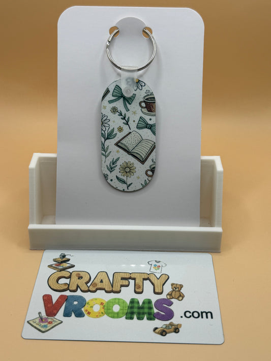 Oval keychain -Book Nerd 1