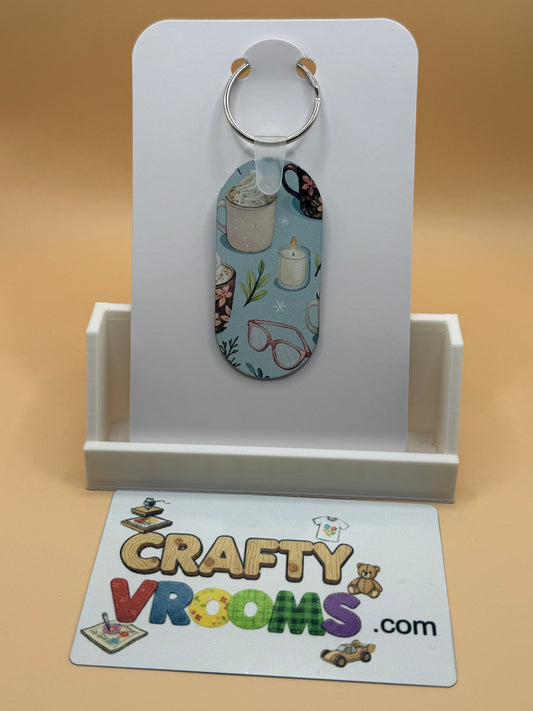Oval keychain -Book Nerd 2