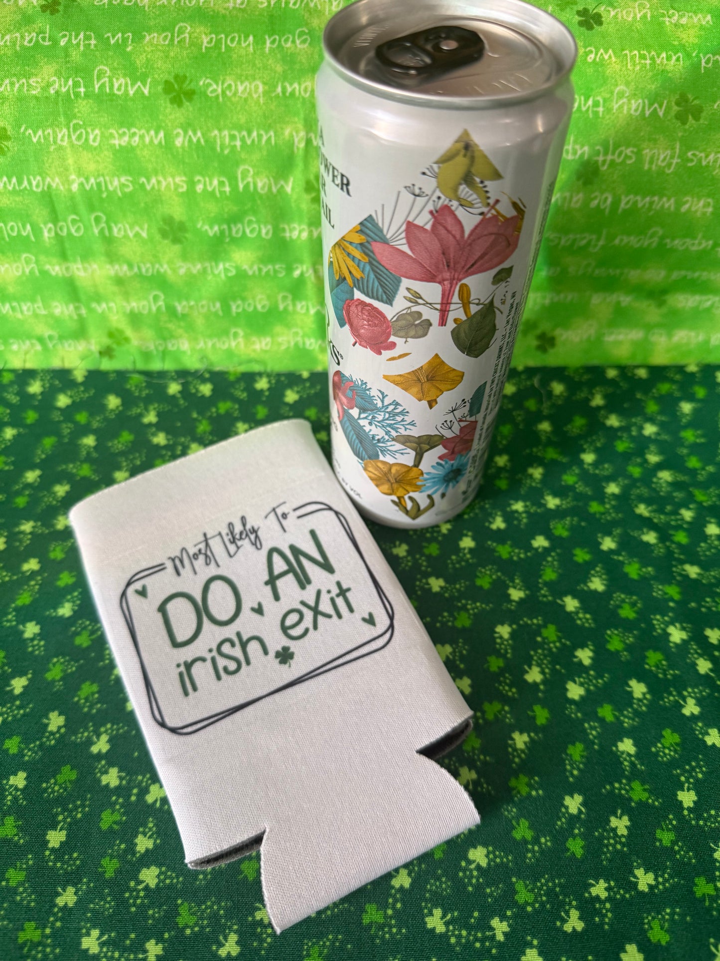 Skinny can koozie - Irish exit
