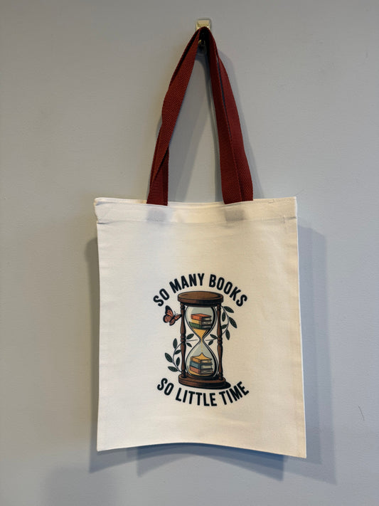 Tote bag - So many books hourglass