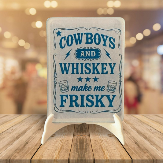 Cowboys & Whiskey magnet 2 x 3
